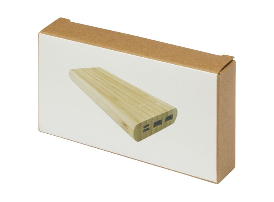 Power bank Tulda da 10,000 mAh in bambù