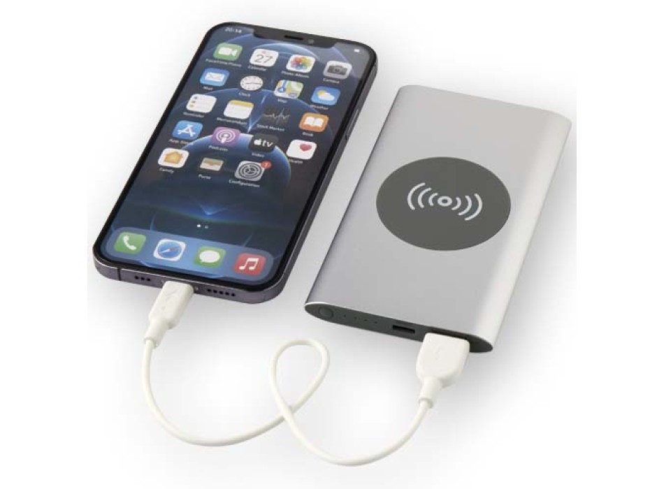 Power bank wireless da 4000 mAh Type C in alluminio riciclato Juice 