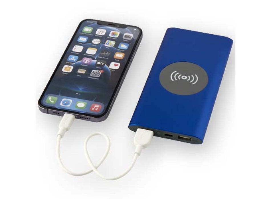 Power bank wireless da 8000 mAh Type C in alluminio riciclato Juice