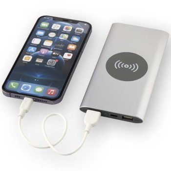 Power bank wireless da 8000 mAh Type C in alluminio riciclato Juice