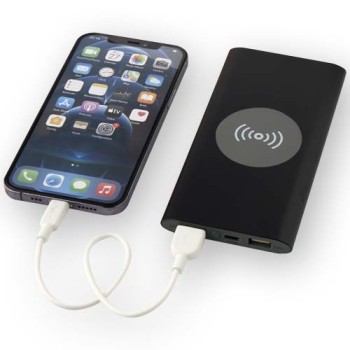 Power bank wireless da 8000 mAh Type C in alluminio riciclato Juice