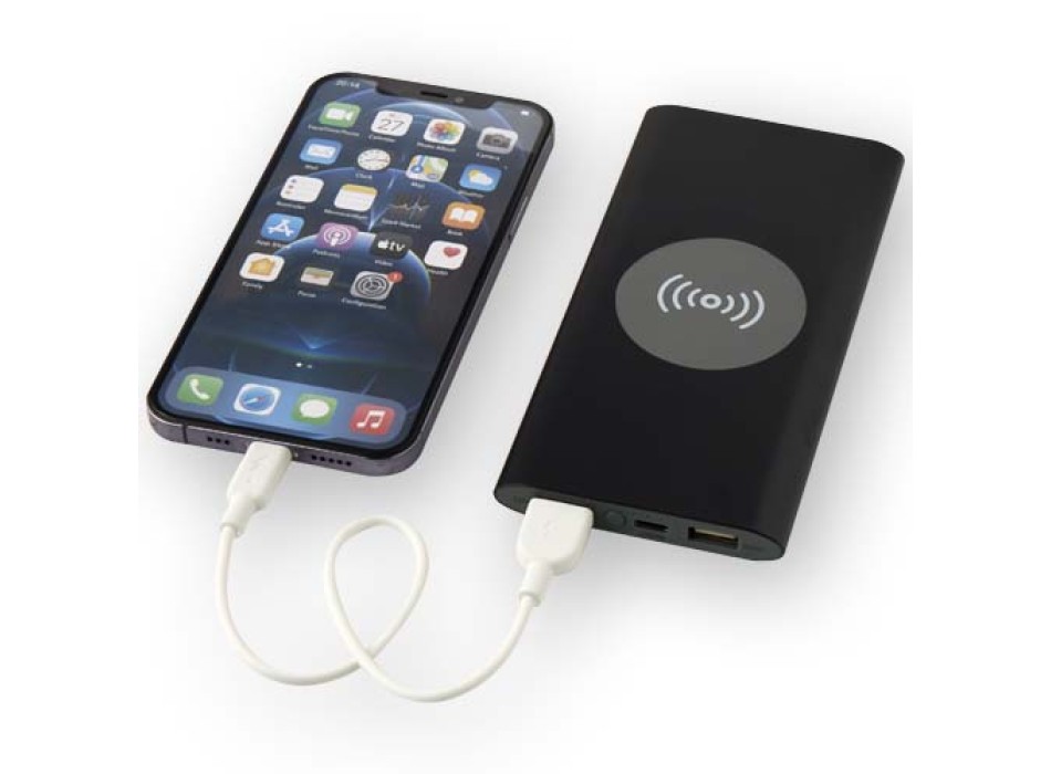 Power bank wireless da 8000 mAh Type C in alluminio riciclato Juice