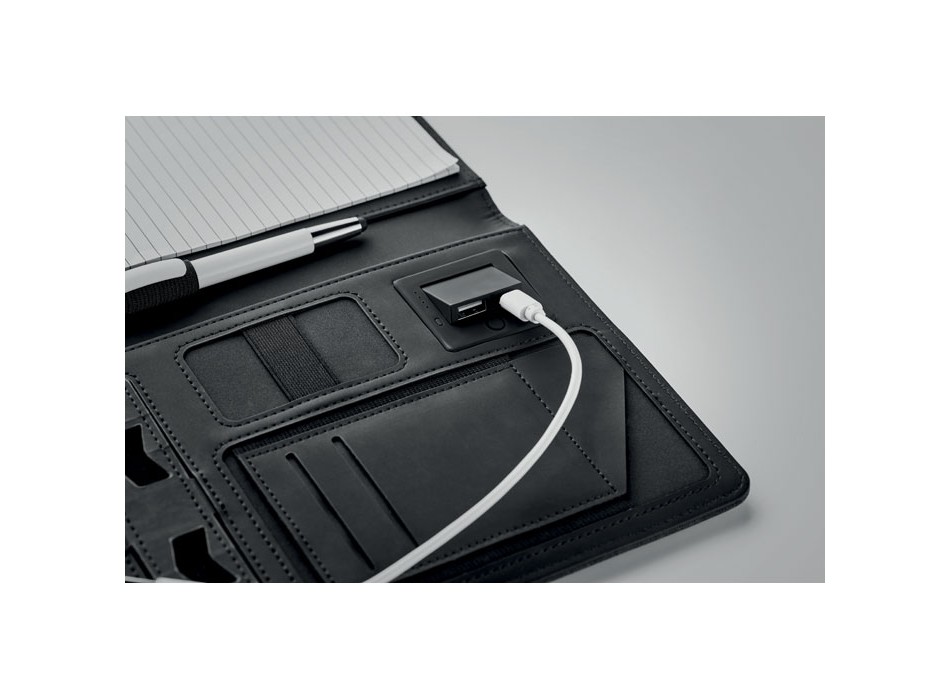 POWERNOTY - Porta blocco A5 con powerbank
