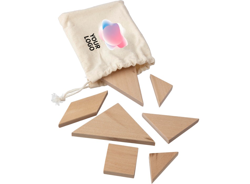 Puzzle tangram in legno naturale Ulrike