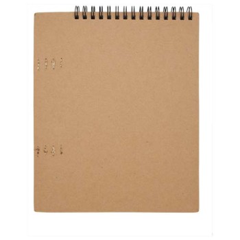Quaderno a spirale formato A5 con copertina morbida e set di pastelli Doodle