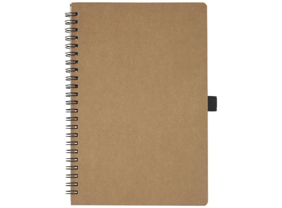 Quaderno Cobble formato A5 con rilegatura a spirale in cartone riciclato e carta di pietra
