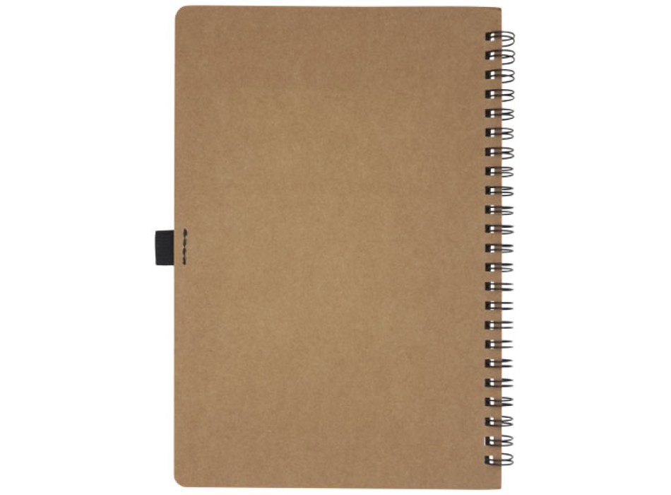 Quaderno Cobble formato A5 con rilegatura a spirale in cartone riciclato e carta di pietra