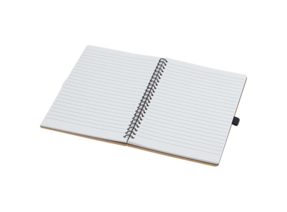 Quaderno Cobble formato A5 con rilegatura a spirale in cartone riciclato e carta di pietra