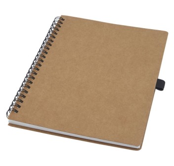 Quaderno Cobble formato A5 con rilegatura a spirale in cartone riciclato e carta di pietra