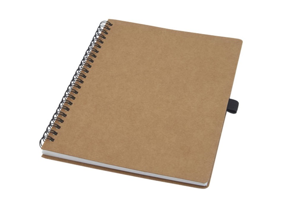 Quaderno Cobble formato A5 con rilegatura a spirale in cartone riciclato e carta di pietra