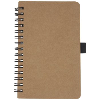 Quaderno Cobble formato A6 con rilegatura a spirale in cartone riciclato e carta di pietra