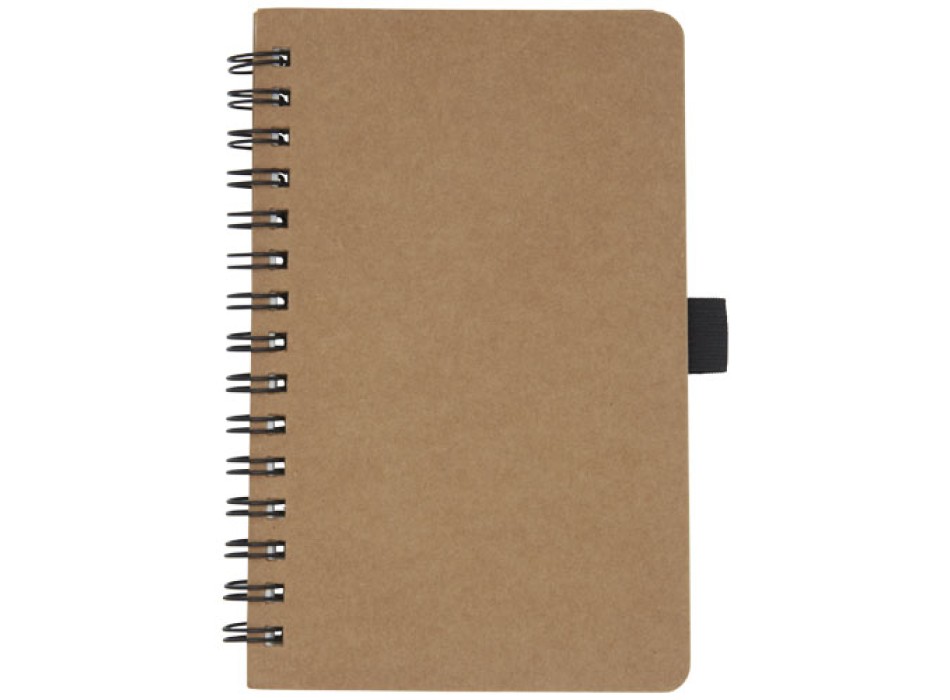 Quaderno Cobble formato A6 con rilegatura a spirale in cartone riciclato e carta di pietra