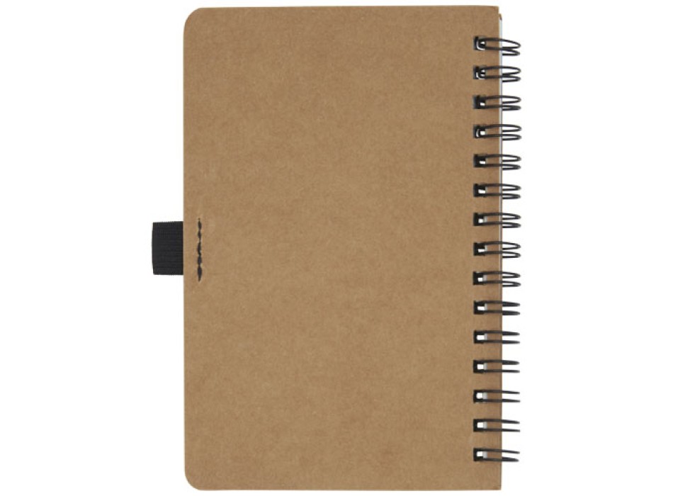 Quaderno Cobble formato A6 con rilegatura a spirale in cartone riciclato e carta di pietra