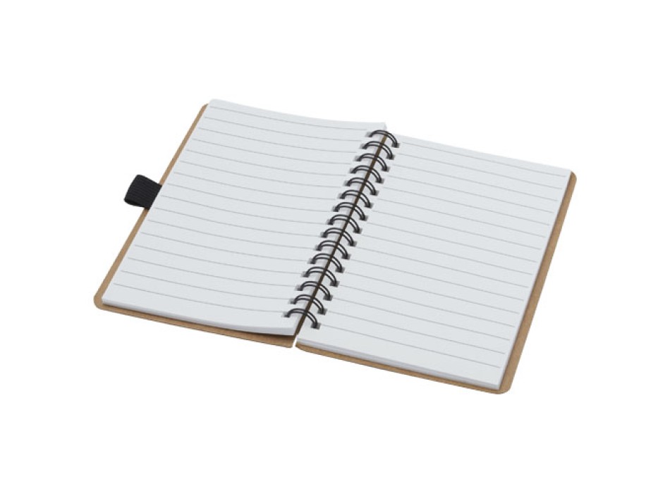 Quaderno Cobble formato A6 con rilegatura a spirale in cartone riciclato e carta di pietra