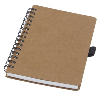 Quaderno Cobble formato A6 con rilegatura a spirale in cartone riciclato e carta di pietra