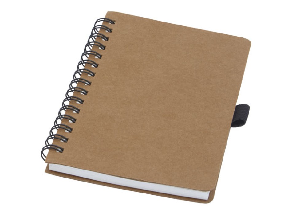 Quaderno Cobble formato A6 con rilegatura a spirale in cartone riciclato e carta di pietra