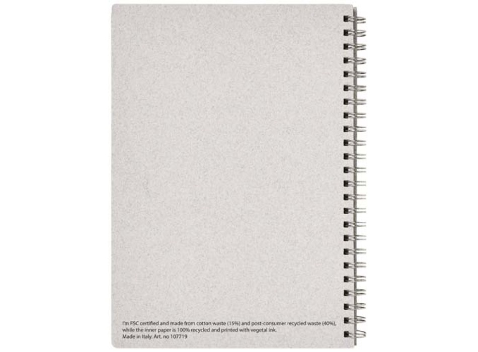 Quaderno formato A5 con rilegatura a spirale Bianco