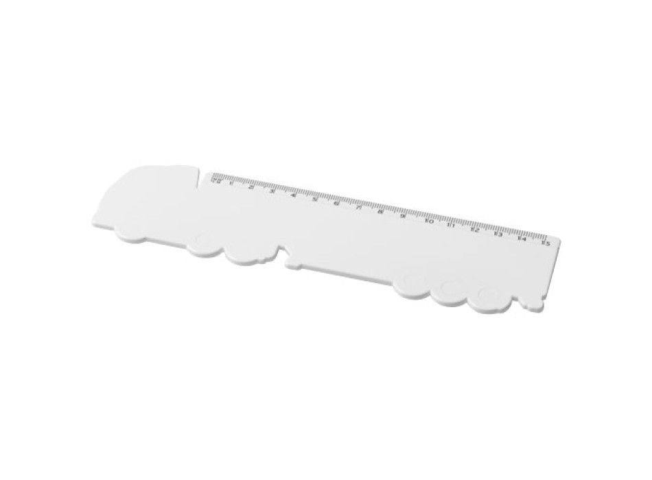 Righello da 15 cm in plastica riciclata a forma di camion Tait