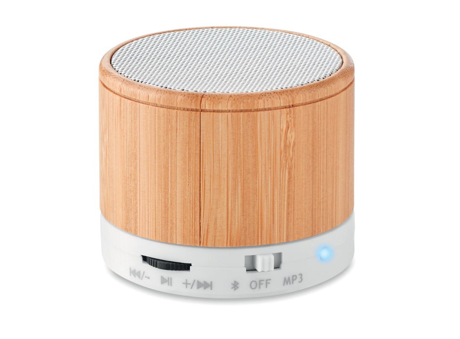 ROUND BAMBOO - Speaker wireless in bamboo