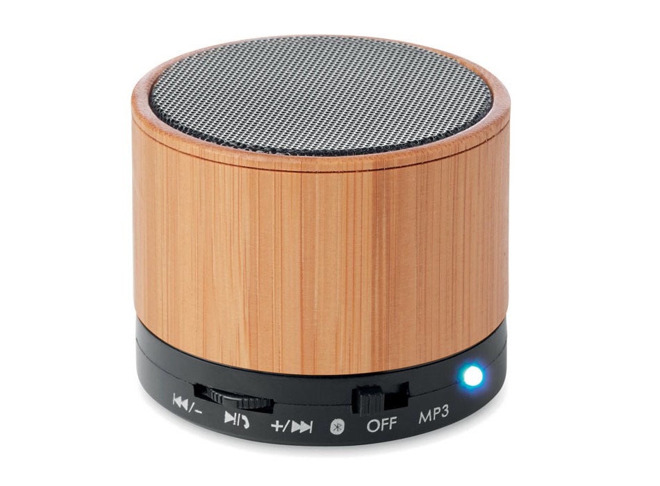 ROUND BAMBOO - Speaker wireless in bamboo
