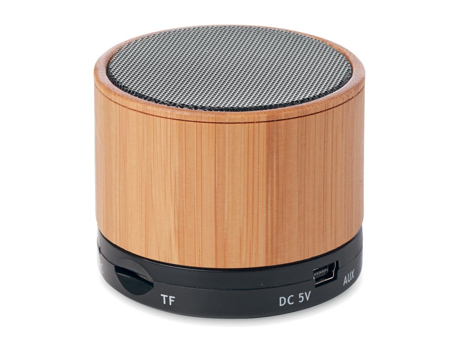 ROUND BAMBOO - Speaker wireless in bamboo