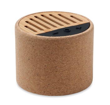 ROUND + - Speaker wireless in sughero