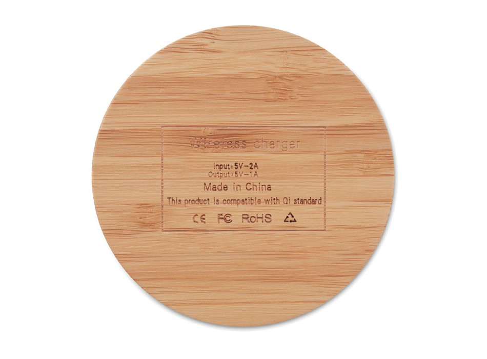 RUNDO - Caricatore wireless in bamboo