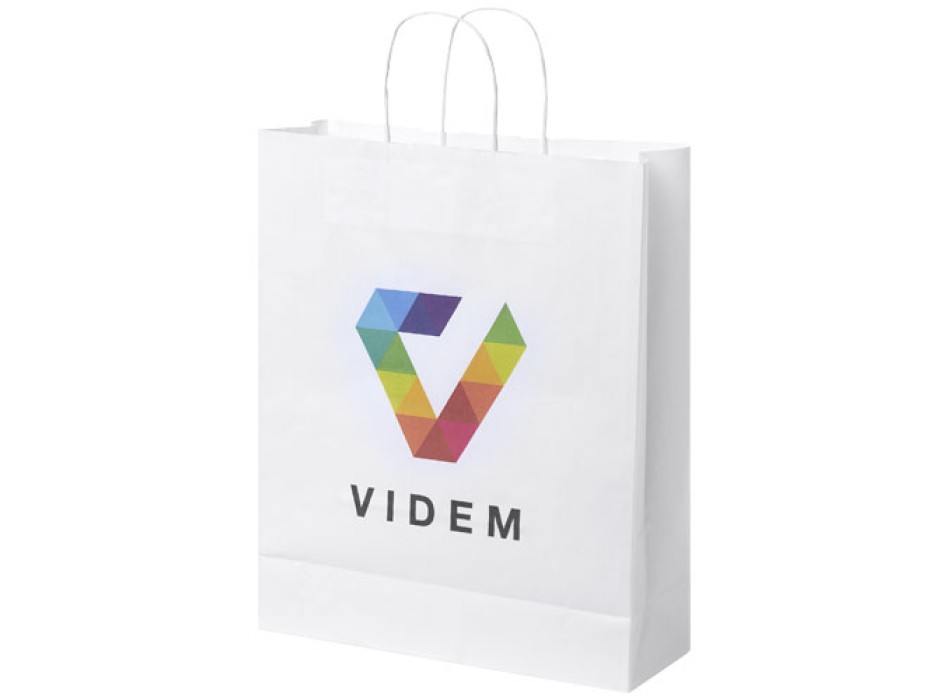 Sacchetto in carta kraft da 80-90 g/m2 con manici intrecciati - grande