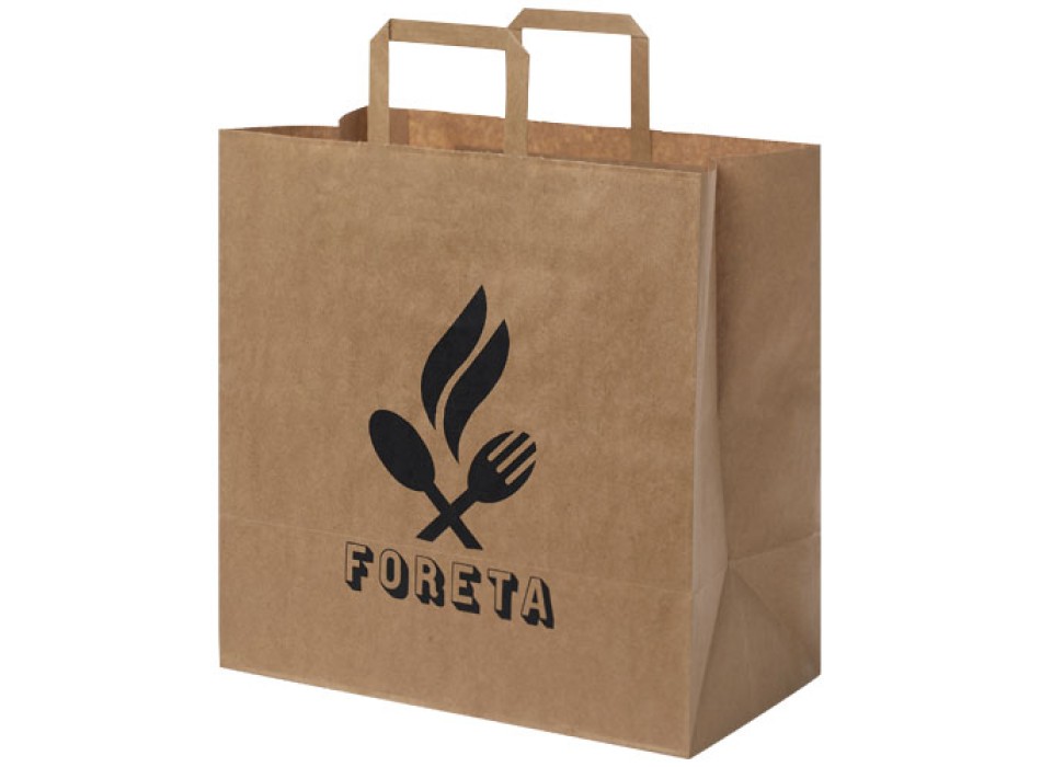 Sacchetto in carta kraft da 80-90 g/m2 con manici piatti - extra large