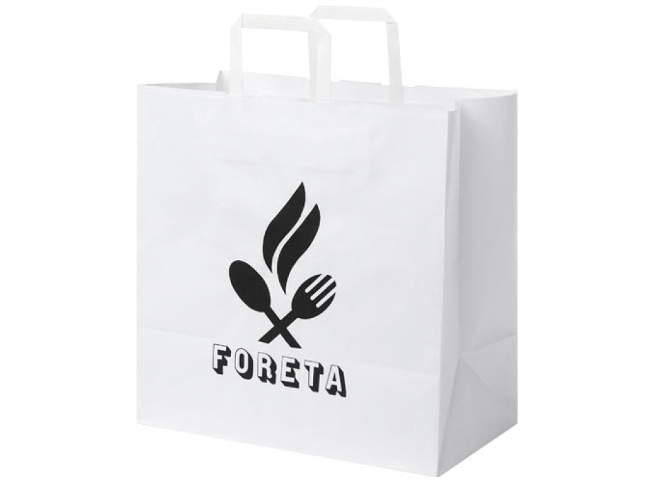 Sacchetto in carta kraft da 80-90 g/m2 con manici piatti - extra large