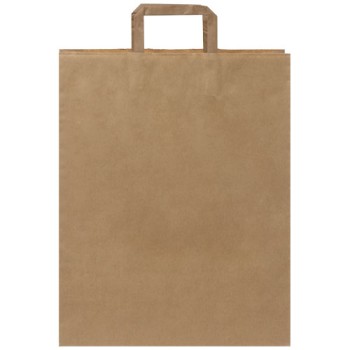Sacchetto in carta kraft da 80-90 g/m2 con manici piatti - grande