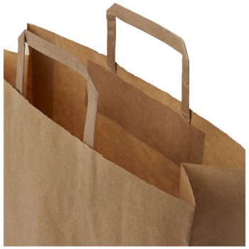 Sacchetto in carta kraft da 80-90 g/m2 con manici piatti - grande