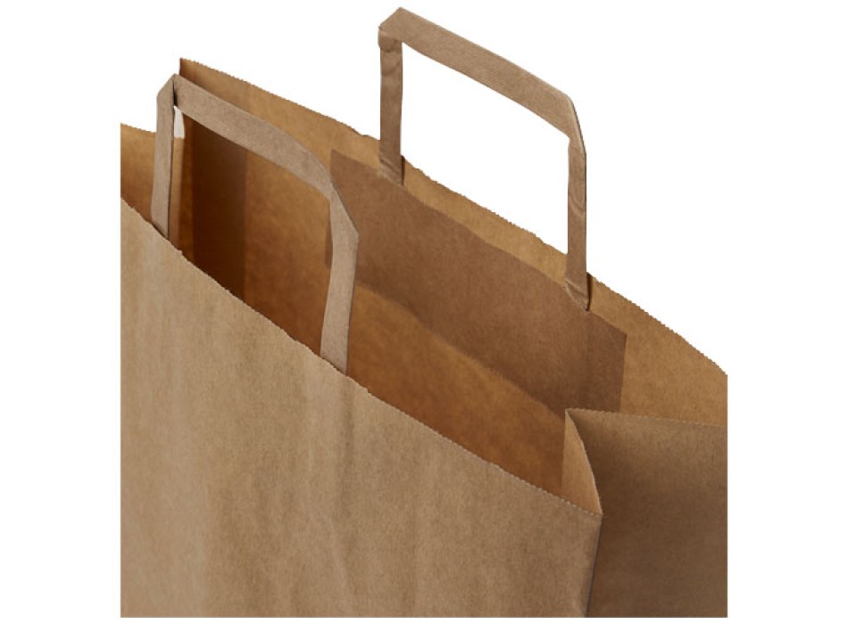 Sacchetto in carta kraft da 80-90 g/m2 con manici piatti - grande
