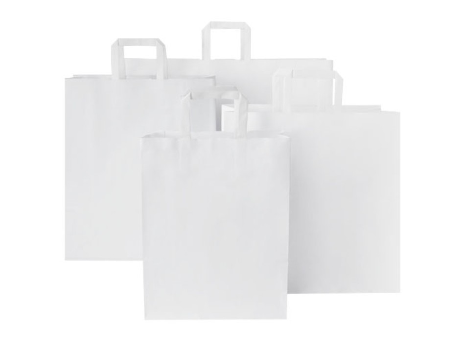 Sacchetto in carta kraft da 80-90 g/m2 con manici piatti - medio