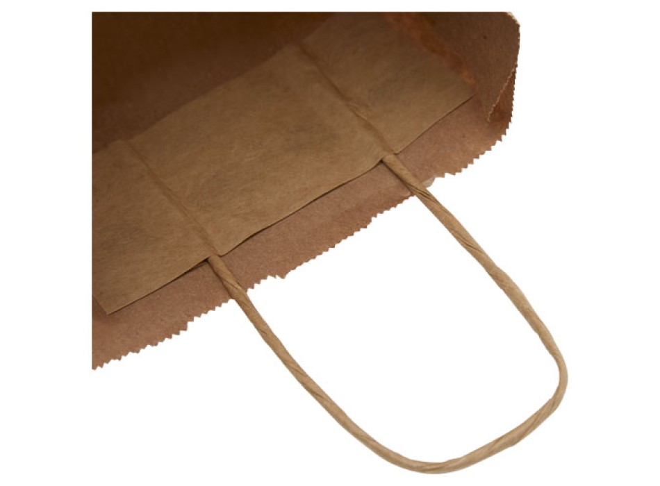 Sacchetto in carta kraft da 80 g/m2  con manici intrecciati - piccolo