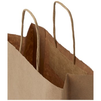 Sacchetto in carta kraft da 80 g/m2  con manici intrecciati - piccolo