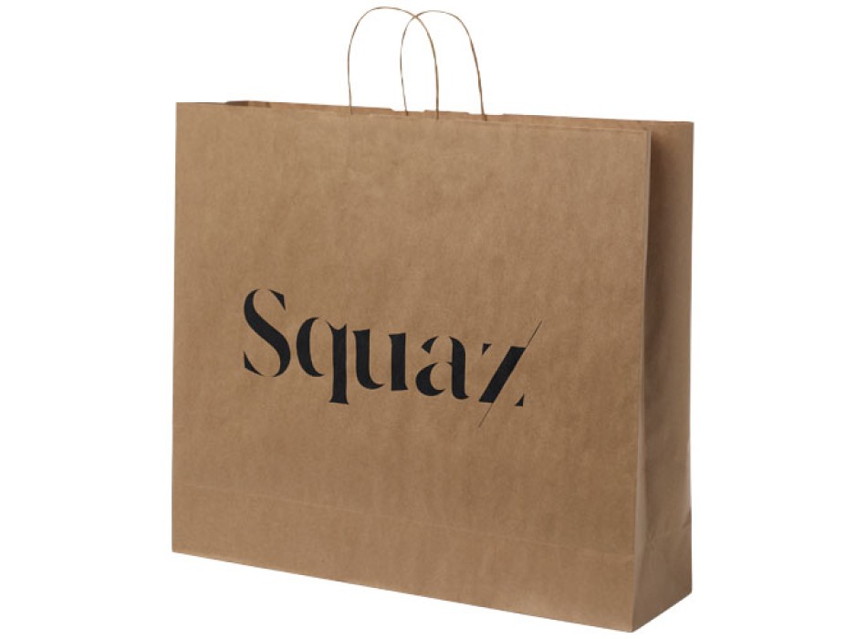 Sacchetto in carta Kraft da 90-100 g/m2 con manici intrecciati - XXL