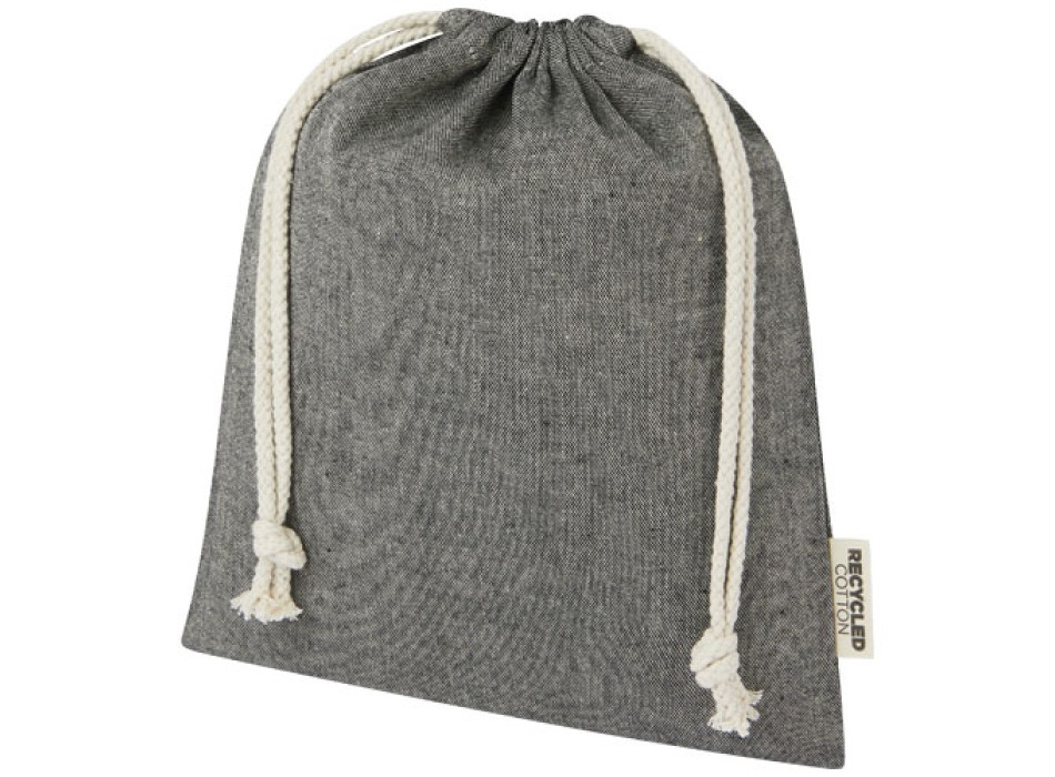 Sacchetto per confezione regalo medio in cotone riciclato 150 g/m² certificato GRS Pheebs - 1,5L