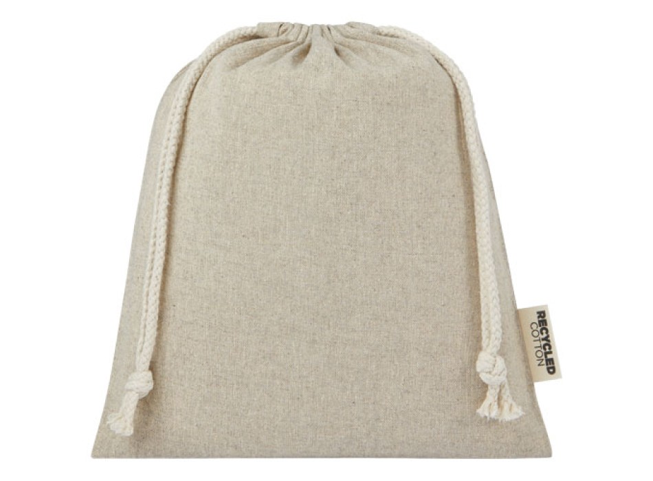 Sacchetto per confezione regalo medio in cotone riciclato 150 g/m² certificato GRS Pheebs - 1,5L