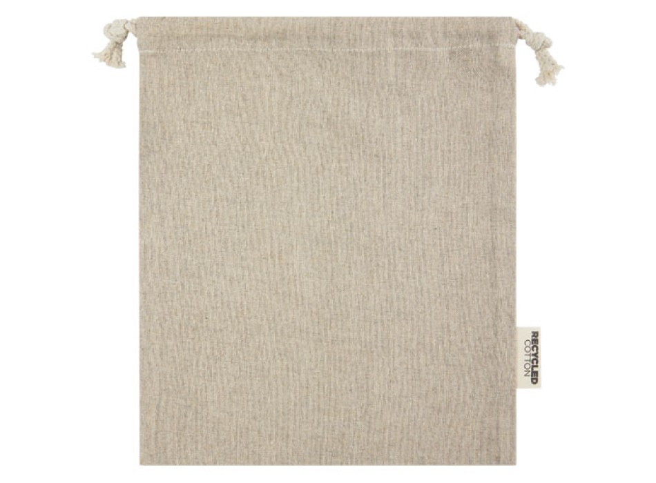 Sacchetto per confezione regalo medio in cotone riciclato 150 g/m² certificato GRS Pheebs - 1,5L