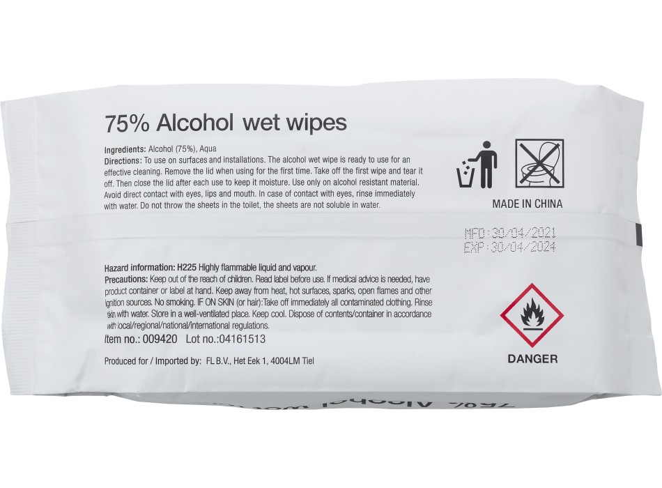 Salviette detergenti, alcol 75% Estella