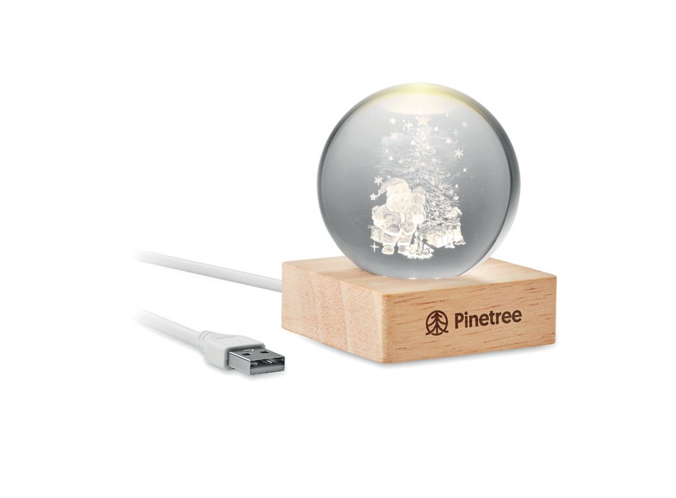 SANTA LIGHT - Palla di Natale con LED