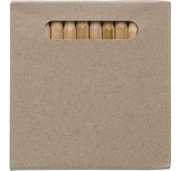 Set 12 matite in legno corte colorate Devin