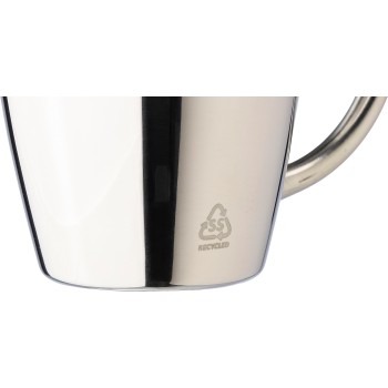 Set 2 tazze in acciaio inox riciclato, capacità 200 ml Naya