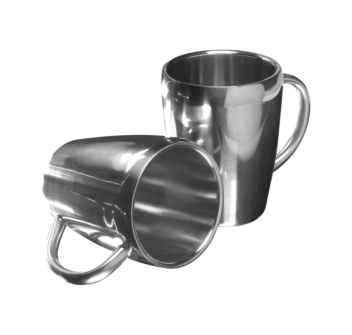 Set 2 tazze in acciaio inox