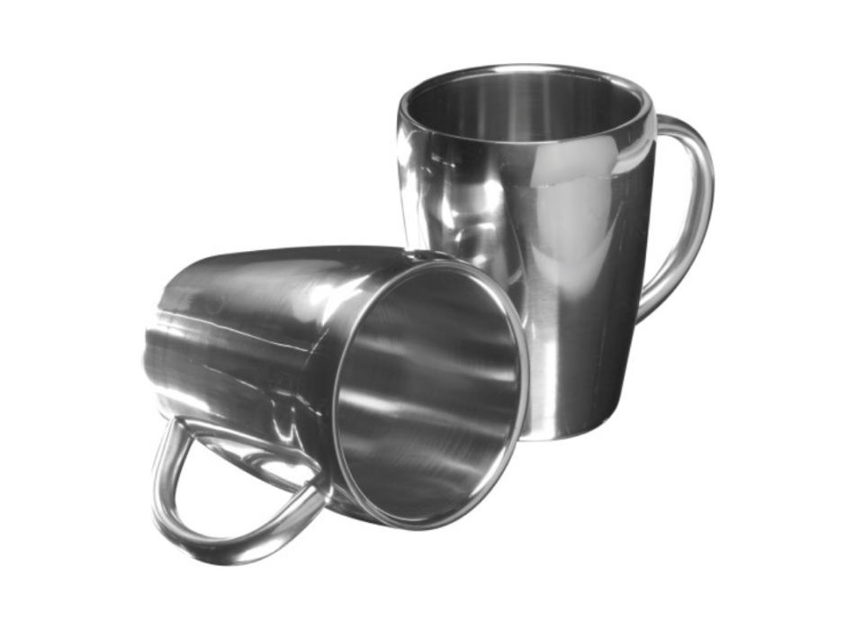 Set 2 tazze in acciaio inox