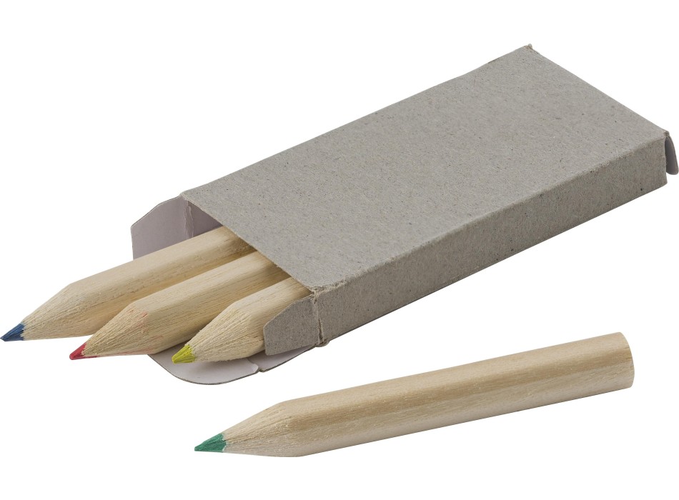 Set 4 mini matite in legno Kai