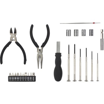Set attrezzi 26 pezzi, custodia in metallo Alisha