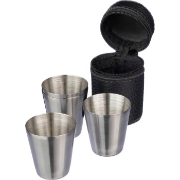 Set bicchieri da liquore in acciaio inossidabile Benjamin