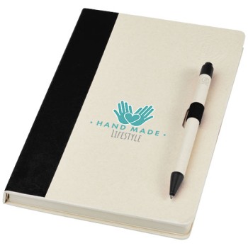 Set blocco note formato A5 e penna a sfera Dairy Dream realizzati con cartoni del latte riciclati
